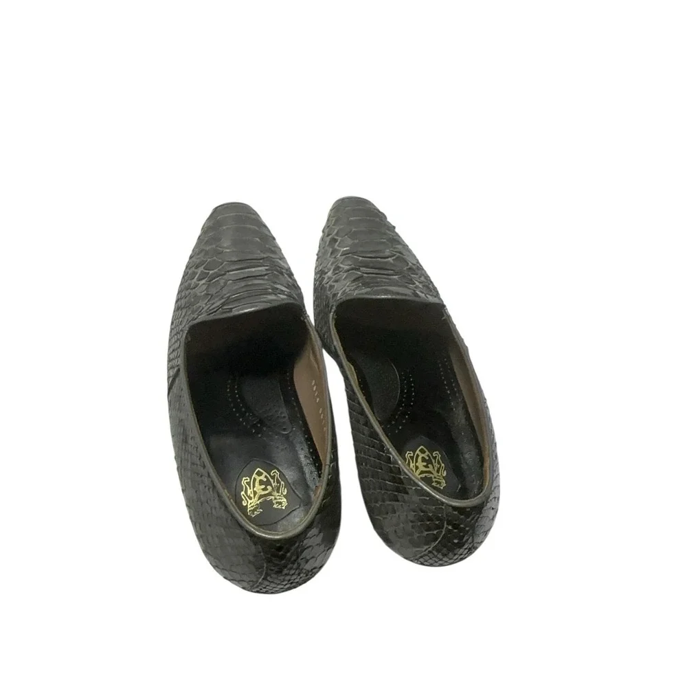 Frank Dotti Python Loafers US 7 D Handmade Italy Exotic‎ Snakeskin Men Shoes